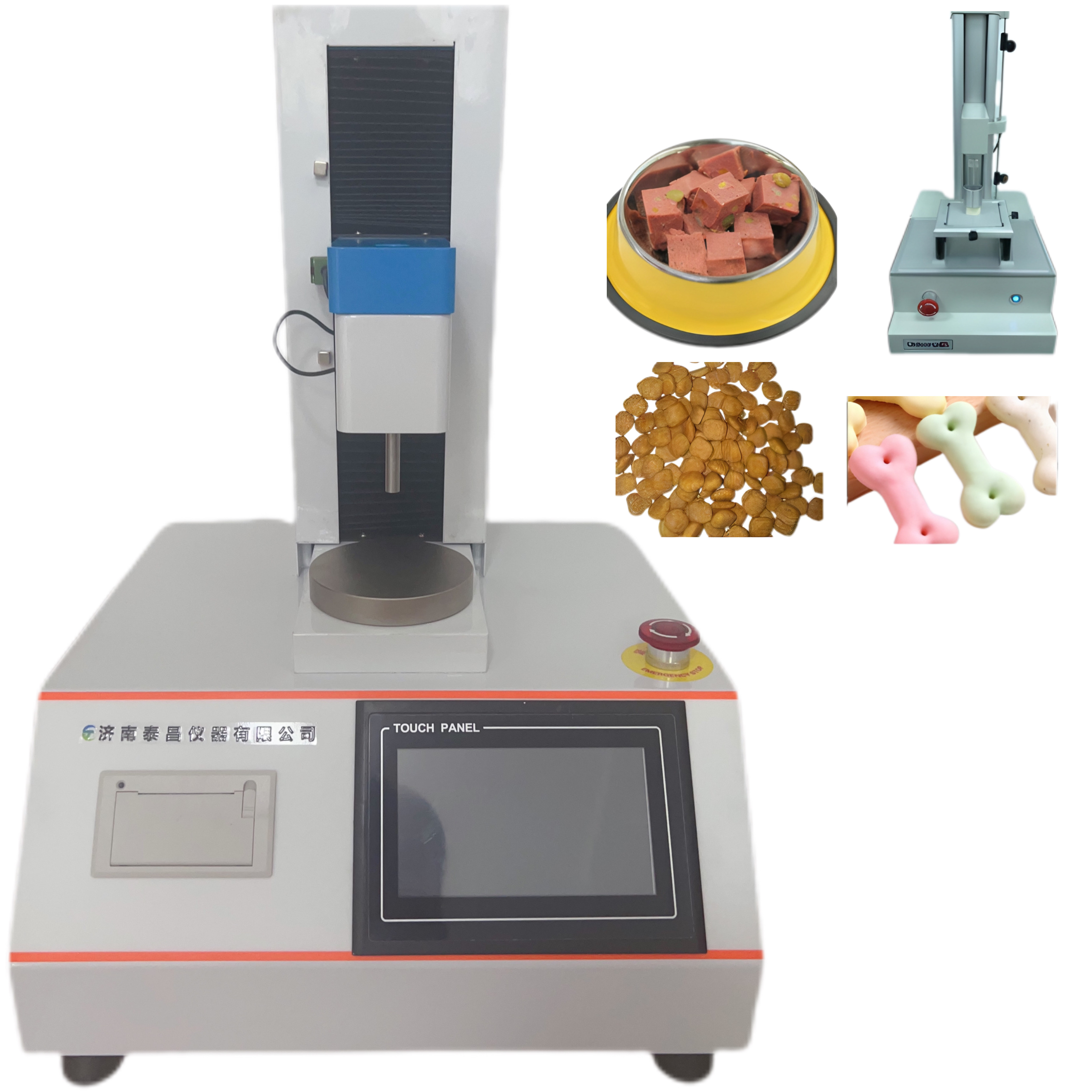 貓糧和狗糧的硬度 磨牙小饅頭的破裂強(qiáng)度 寵物餅干的硬度和脆性 潔齒棒的硬度、脆性和斷裂強(qiáng)度 果凍和布丁的彈性、Q 性 罐頭樣品或者香腸、火腿腸的硬度、彈性、回 復(fù)性、粘性和咀嚼性等指標(biāo)